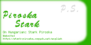 piroska stark business card